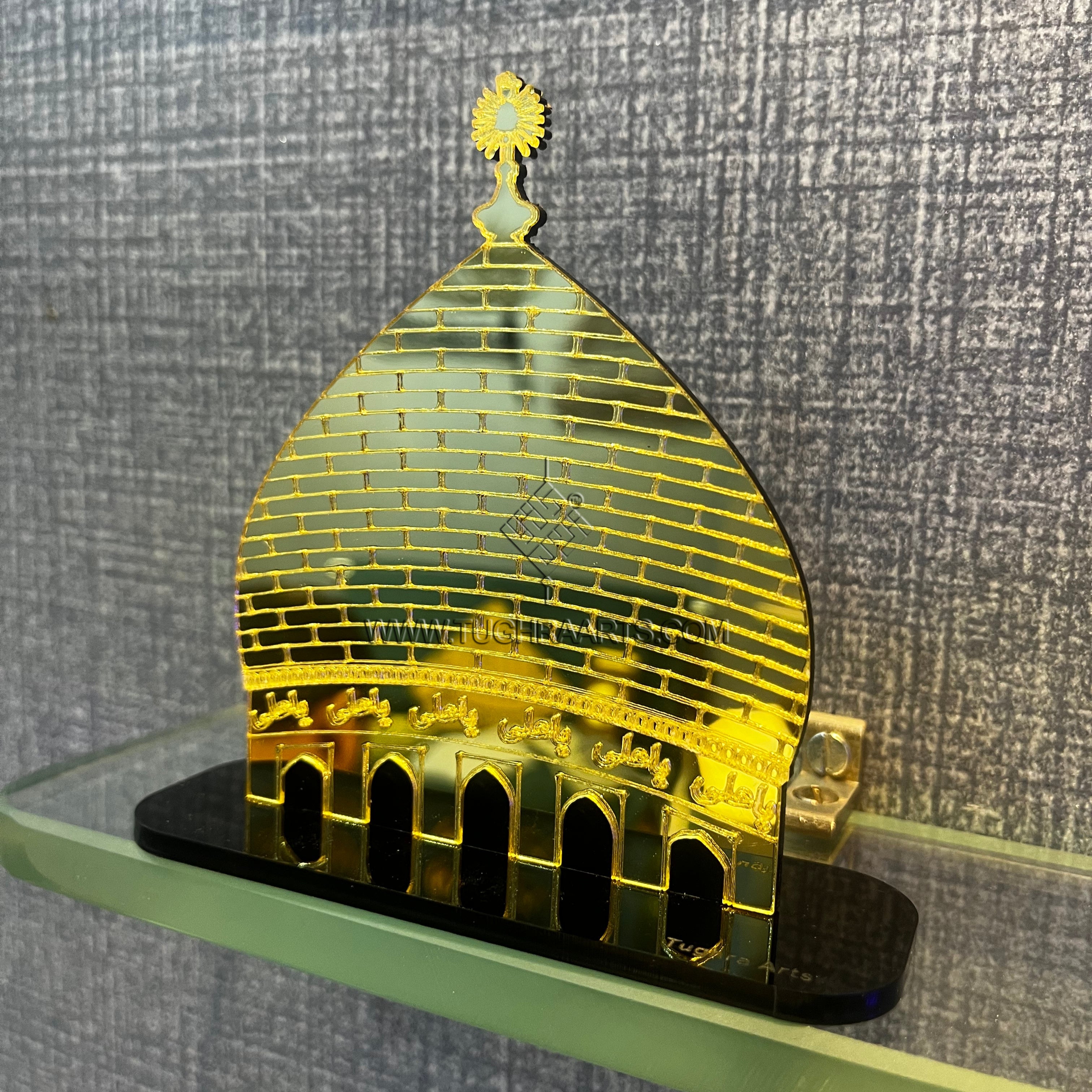 Maula Ali | Najaf Gumbad Naqsh Car dashboard in Acrylic Car Dashboard in Acrylic | Islamic Car decor