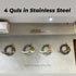 4 Quls New Calligraphy in stainless steel islamic wall art y tughra arts