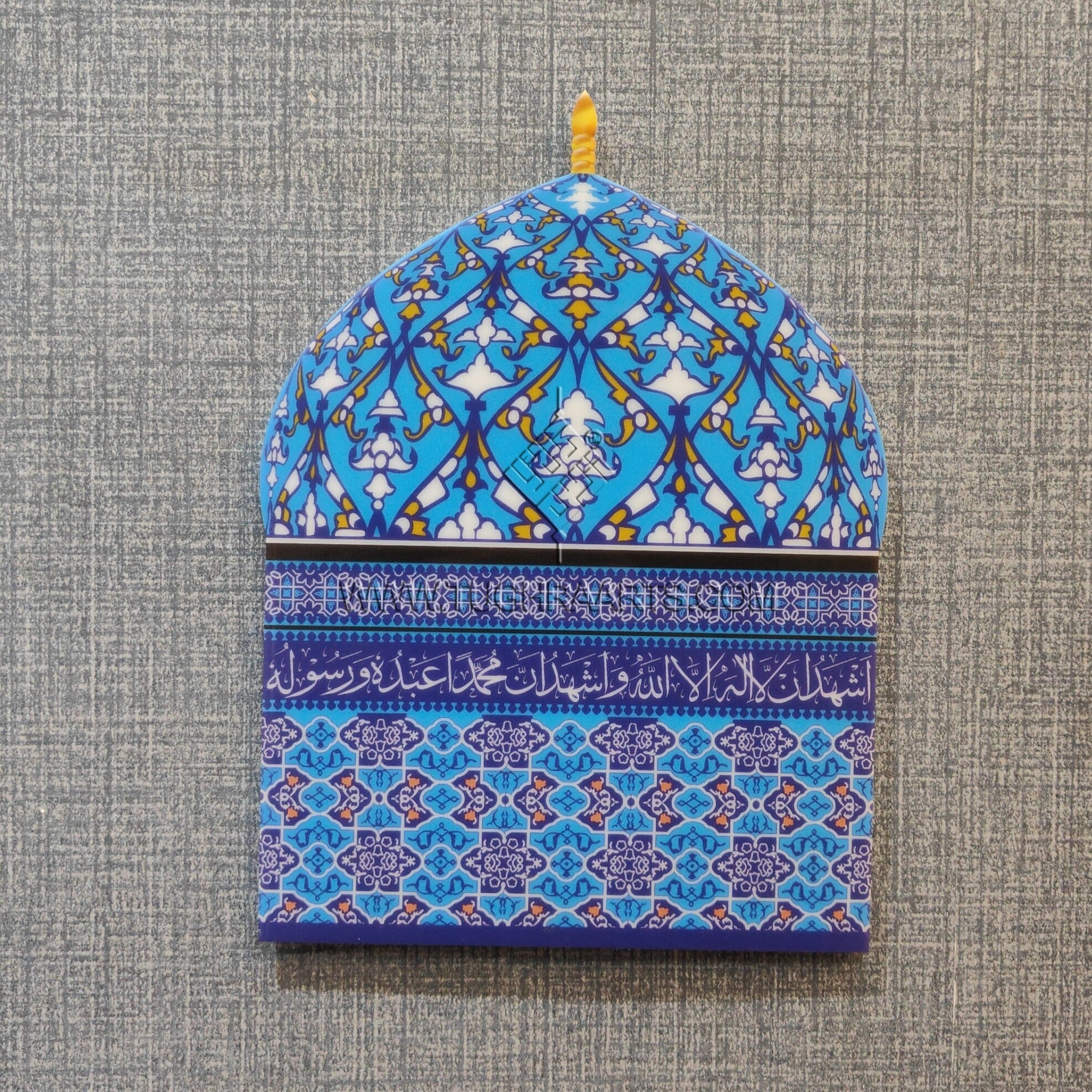 Sarkar Gaus Azam Aastana Gumbad Naqsh in Acrylic Printed Islamic Wall Art &amp; Home Decor
