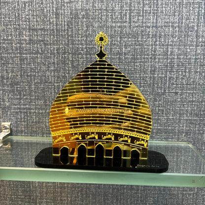 Maula Ali | Najaf Gumbad Naqsh Car dashboard in Acrylic Car Dashboard in Acrylic | Islamic Car decor