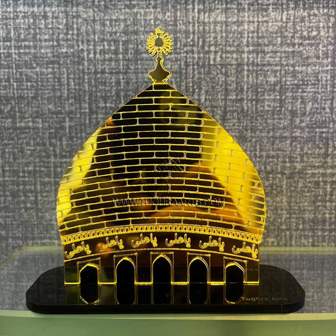 Maula Ali | Najaf Gumbad Naqsh Car dashboard in Acrylic Car Dashboard in Acrylic | Islamic Car decor