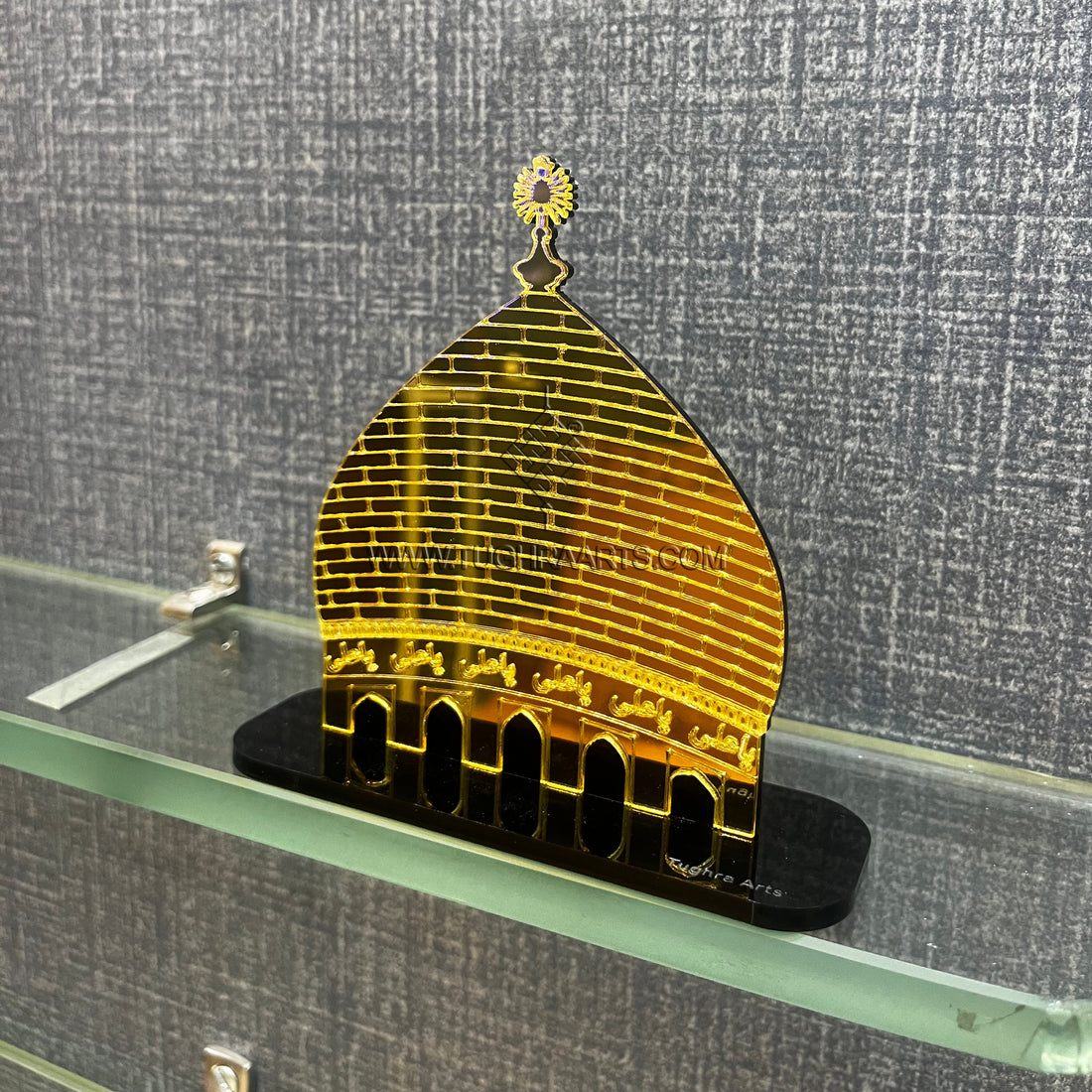 Maula Ali | Najaf Gumbad Naqsh Car dashboard in Acrylic Car Dashboard in Acrylic | Islamic Car decor