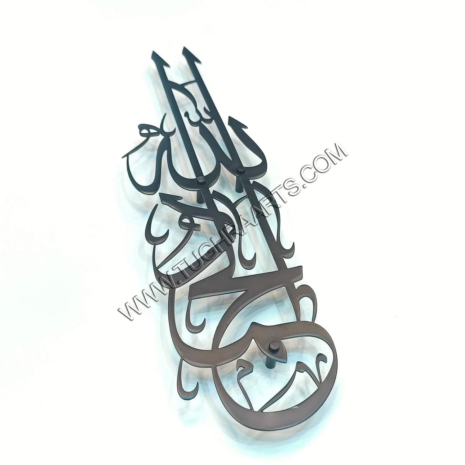 Alhamdulillah Calligraphy in Stainless Steel (Vertical)