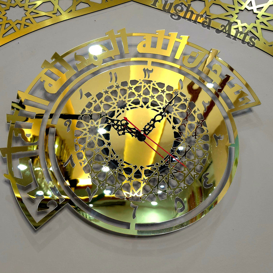 SubhanAllah Alhamdullah AllahuAkbar tasbih clock in acrylic