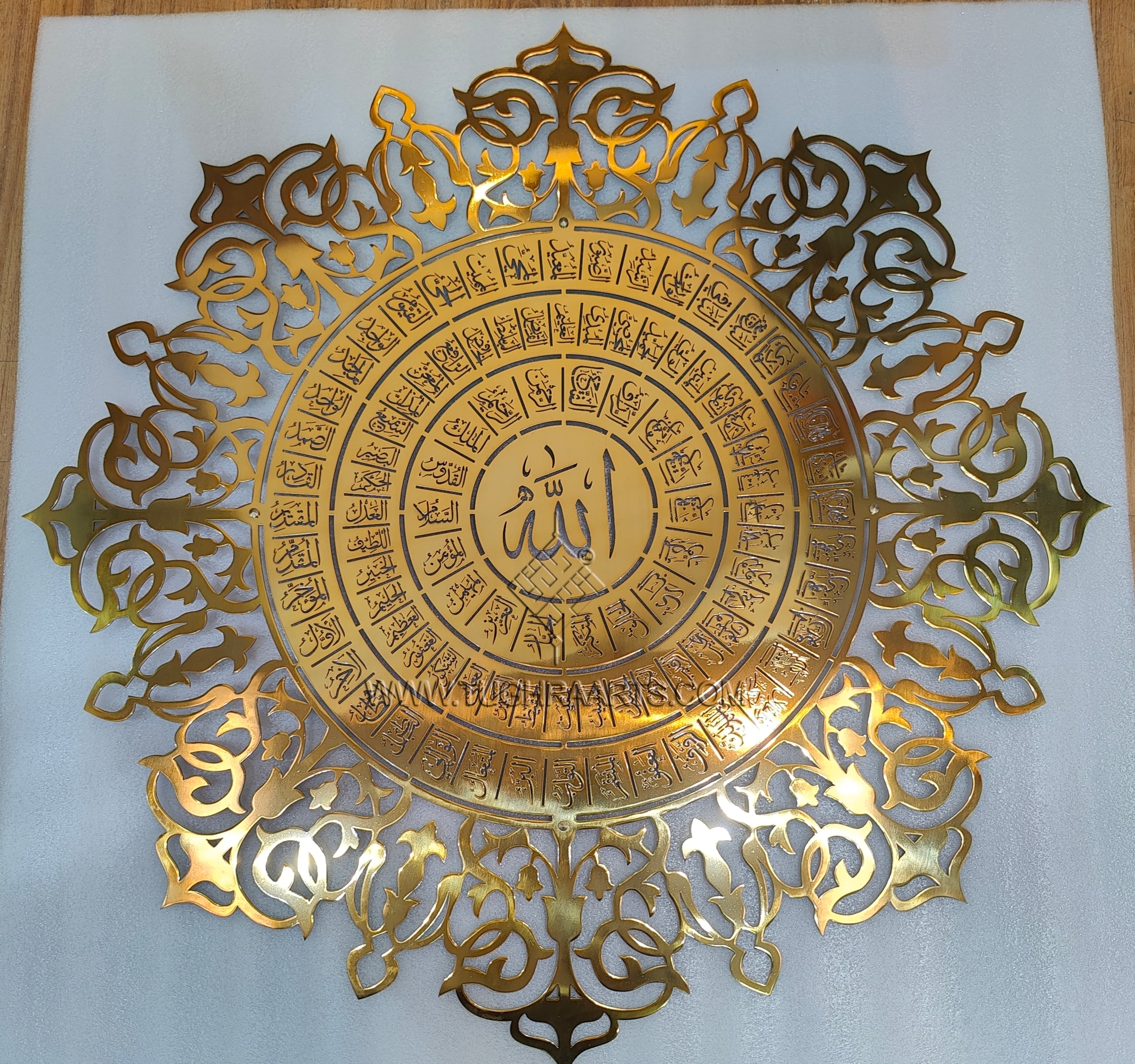 99 Names of Allahﷻ New Design Islamic Wall Art in Stainless Steel